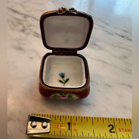 Limoges Floral Trinket Box - Picture 7 of 8